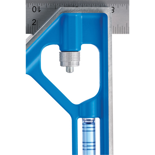 True Blue&reg; Combination Square, 12" L, 1/16" Graduations, Steel, Plain Pathway Supply LP