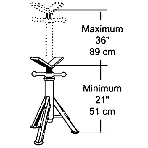 Heavy-Duty Pipe Jack, 2500 lbs. Load Capacity Pathway Supply LP