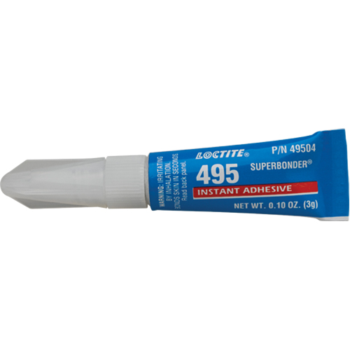 Adh&eacute;sif instantan&eacute; Super Bonder 495, Transparent, Tube, 3 g Pathway Supply LP