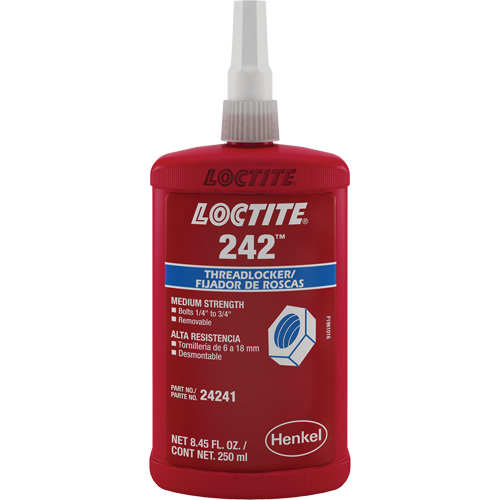 Threadlocker 242 , Blue, Medium, 250 ml, Bottle Pathway Supply LP