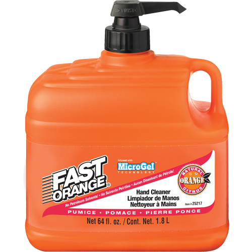 Hand Cleaner, Pumice, 1.89 L, Pump Bottle, Orange Pathway Supply LP