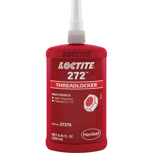 Threadlocker 272 High Temperature, Red, High, 250 ml, Bottle Pathway Supply LP