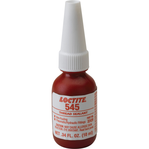 Thread Sealant 545 Hydraulic/Pneumatic Sealant, Bottle, 10 ml, -54° C - 149° C/-65° F - 300° F Pathway Supply LP