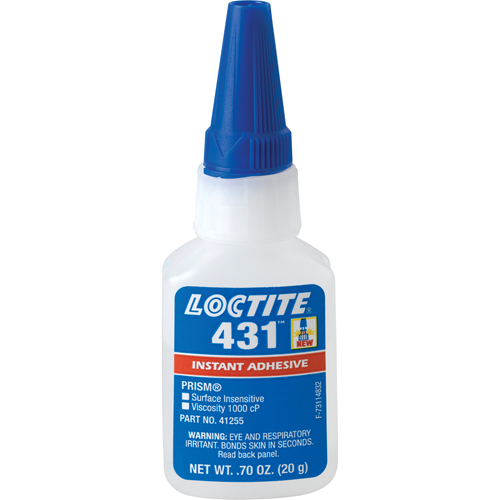 Adh&eacute;sif instantan&eacute;  431 pour toute surface, Transparent, Bouteille, 20 g Pathway Supply LP