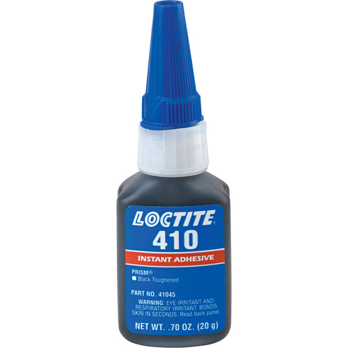 Adh&eacute;sif instantan&eacute; 410, Noir, Bouteille, 20 g Pathway Supply LP