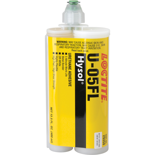 Adh&eacute;sif ur&eacute;thane Hysol U-05FL, Deux composants, Cartouche double, 622 g, Blanc cass&eacute; Pathway Supply LP
