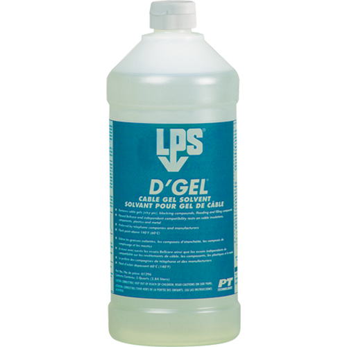Solvant de gel D'Gel pour c&acirc;bles, 32 oz, Bouteille Pathway Supply LP