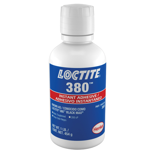 380 Toughened Instant Adhesives, Black, Bottle, 453 g Pathway Supply LP