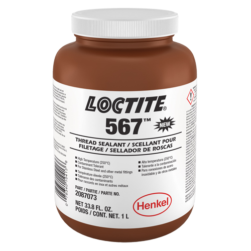 567 High Temperature Thread Sealant, Bottle, 1 L, -53.88° C - 204° C/-65° F - 400° F Pathway Supply LP