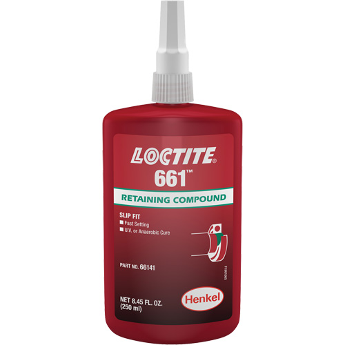 Compos&eacute; de retenue Loctite 661, 250 ml, Bouteille, Jaune Pathway Supply LP