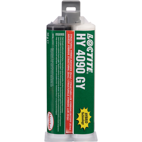 Adh&eacute;sif hybride pour r&eacute;parations structurales HY 4090 GY, Deux composants, Cartouche double, 50 g, Gris Pathway Supply LP