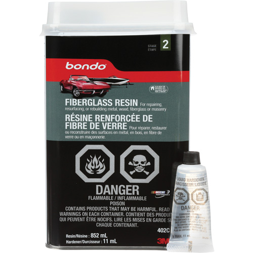 Bondo&reg; Fibreglass Resin, Two-Part, 852 ml, Bottle, Off-White Pathway Supply LP