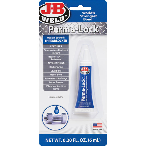 Perma-Lock Threadlocker, Blue, Medium, 6 ml, Tube Pathway Supply LP