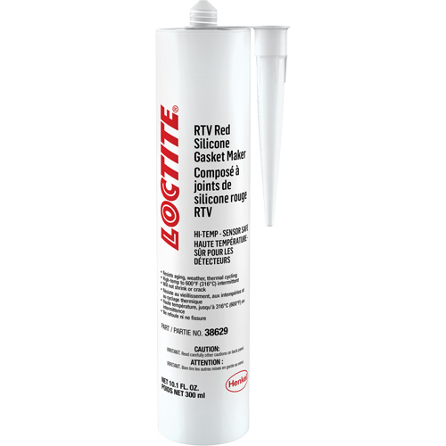 Scellant au silicone haute temp&eacute;rature RTV 596, Cartouche, Rouge Pathway Supply LP