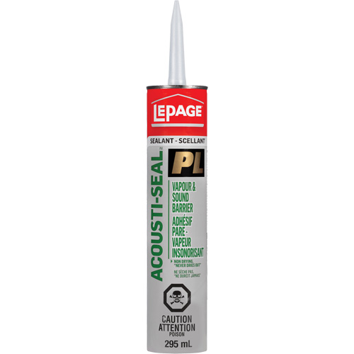 PL&reg; Vapour Barrier & Sound Reduction Adhesive, 295 ml, Tube, Black Pathway Supply LP