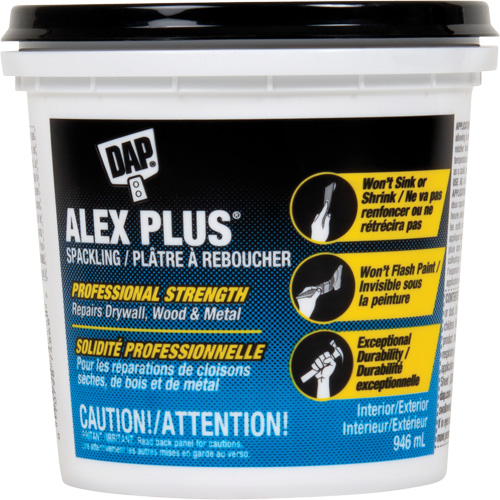 Alex Plus&reg; Spackling, 946 ml, Plastic Container Pathway Supply LP