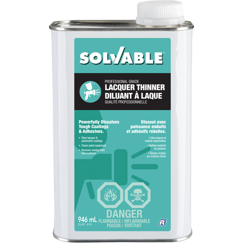Diluant &agrave; lacque de calibre professionnel, Bidon rectangulaire, 946 ml Pathway Supply LP