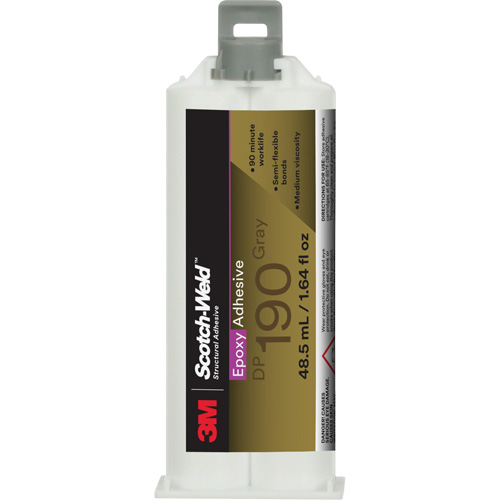 Adh&eacute;sif &eacute;poxyde DP190 Scotch-Weld, 1,64 liq. oz., Cartouche, Deux composants, Gris Pathway Supply LP