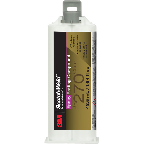 Mat&eacute;riau d'enrobement &eacute;poxyde Scotch-Weld, 1,7 liq. oz./48,5 ml, Cartouche double, Deux composants, Transparent Pathway Supply LP