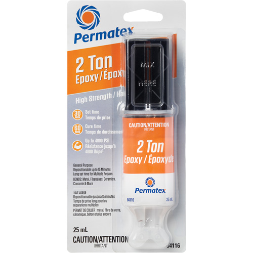 2 Ton Epoxy, 25 ml, Syringe, Two-Part, Clear Pathway Supply LP