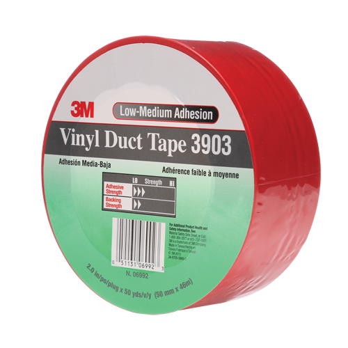 Rubans adh&eacute;sifs en vinyle 3903, 48 mm (2") la x 46 m (151') lo, 6,5 mils, Rouge Pathway Supply LP