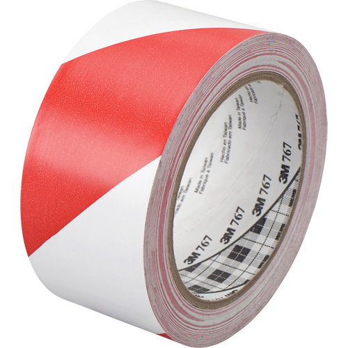 Hazard Warning Tape 767, 50.8 mm (2") x 33 m (108'), Red/White Pathway Supply LP