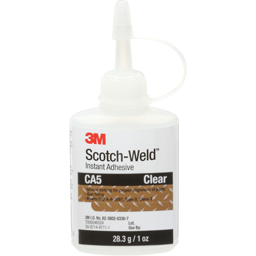 Scotch-Weld Instant Adhesive CA5, Clear, Bottle, 1 oz. Pathway Supply LP