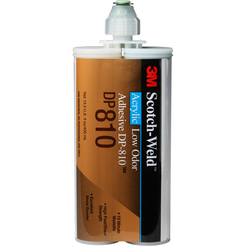 Adh&eacute;sif acrylique &agrave; faible odeur Scotch-Weld, Deux composants, Cartouche, 400 ml, Blanc cass&eacute; Pathway Supply LP