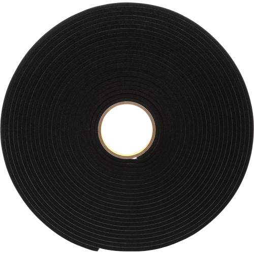 Ruban de mousse en vinyle 4504, 25,4 mm (1") la x 16,5 m (54') lo, 250 mils, Noir Pathway Supply LP