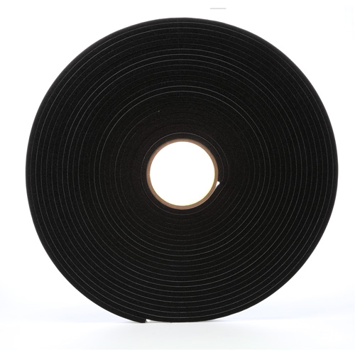 4504 Vinyl Foam Tape, 19 mm (3/4") W x 16.5 m (54') L, 250 mils, Black Pathway Supply LP
