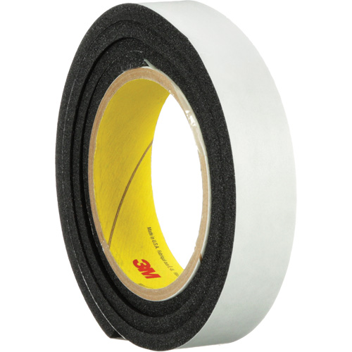 4714 Vinyl Foam Tape, 25.4 mm (1") W x 16.5 m (54') L, 250 mils, Black Pathway Supply LP