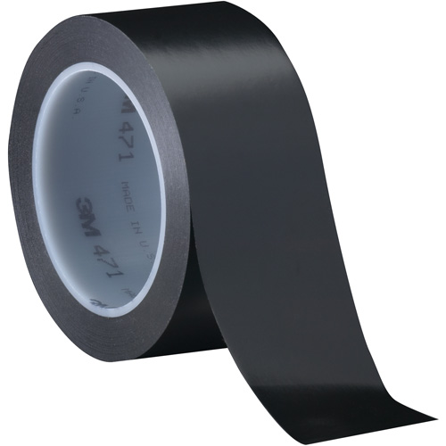 Ruban en vinyle 471, 76 mm (3") la x 32,9 m (108') lo, 5,2 mils, Noir Pathway Supply LP