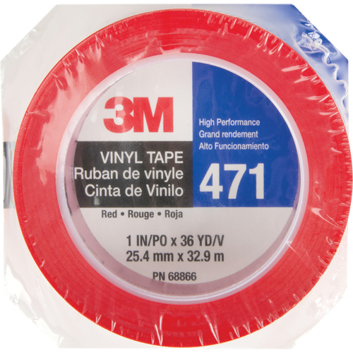 Ruban en vinyle 471, 25,4 mm (1") la x 32,9 m (108') lo, 5,3 mils, Rouge Pathway Supply LP