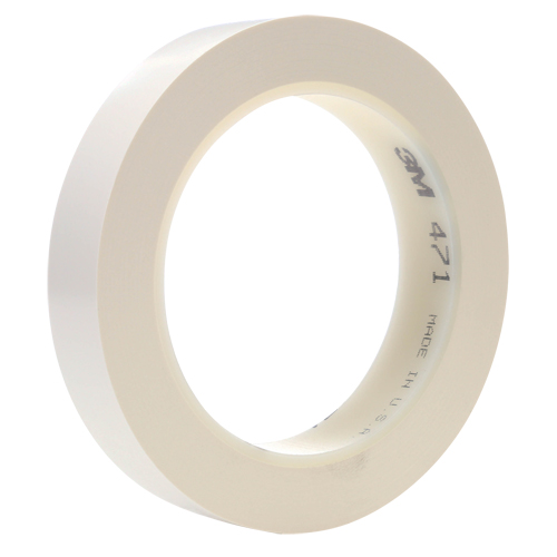 471 Vinyl Tape, 25.4 mm (1") W x 32.9 m (108') L, 5.3 mils, White Pathway Supply LP