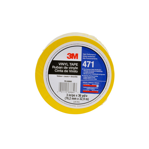 471 Vinyl Tape, 12 mm (1/2") W x 32.9 m (108') L, 5.2 mils, Yellow Pathway Supply LP