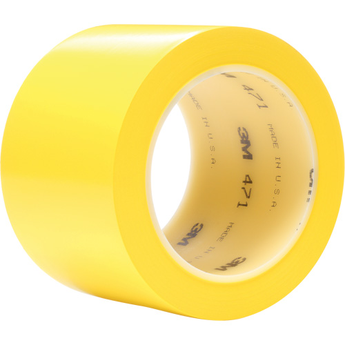 471 Vinyl Tape, 76.2 mm (3") W x 32.9 m (108') L, 5.2 mils, Yellow Pathway Supply LP