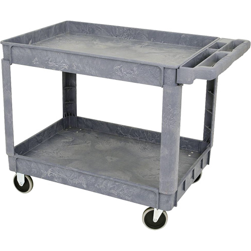 JPTC-3624 Chariot d'atelier robuste en polypropyl&egrave;ne, 2 niveaux, 46" la x 25-1/2" p x 33-1/4" h, 500 lb Cap Pathway Supply LP