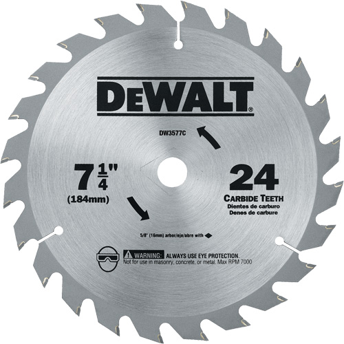 Carbide Circular Saw Blade, 7-1/4", 24 Teeth Pathway Supply LP