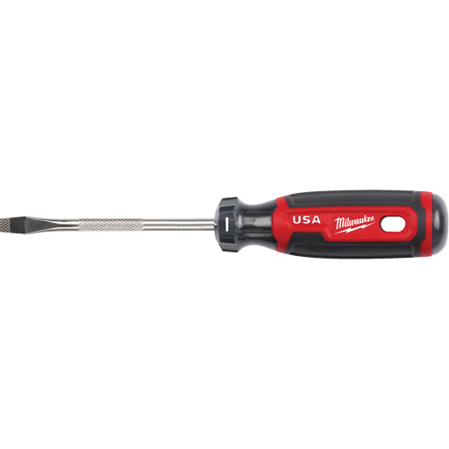 Tournevis &agrave; fente, Tige de 1/4", Ronde, 211 mm lo, Prise en Coussin&eacute;e Pathway Supply LP