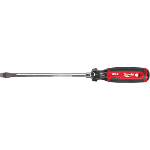 Tournevis &agrave; fente, Tige de 3/8", Ronde, 330 mm lo, Prise en Coussin&eacute;e Pathway Supply LP
