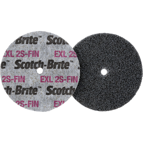 Meule homog&egrave;ne Scotch-Brite EXL, 3" x 1/2", Arbre de 1/4" Pathway Supply LP