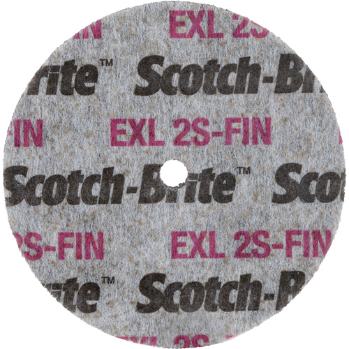 Meule homog&egrave;ne Scotch-Brite EXL, 3" x 1/2", Arbre de 1/4" Pathway Supply LP