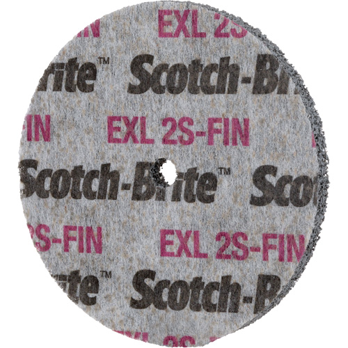 Meule homog&egrave;ne Scotch-Brite EXL, 3" x 1/2", Arbre de 1/4" Pathway Supply LP