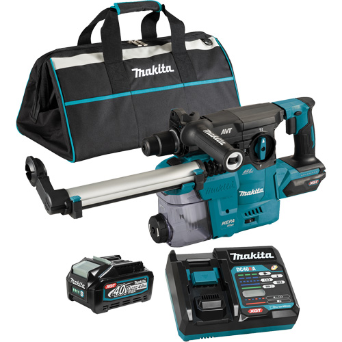Marteau rotatif sans fil avec moteur sans balai XGT SDS-Plus avec accessoire daspiration des poussi&egrave;res DX10, 40 V, 1-3/16", 3 lb-pi, 0-840 tr/min Pathway Supply LP