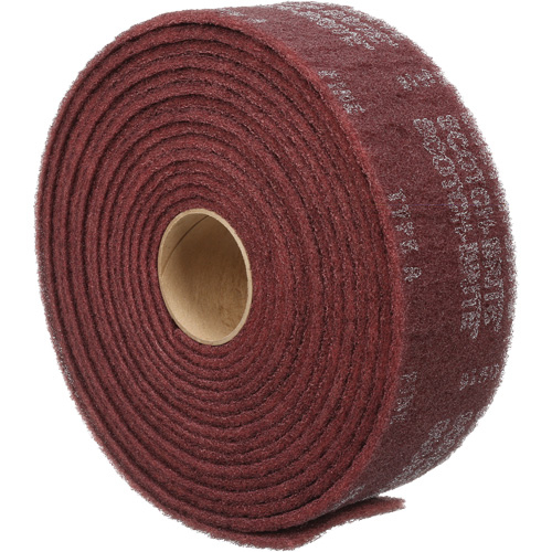 Ruban de nettoyage et de finition Scotch-Brite, Moyen, Oxyde d'aluminium, 4" la x 30' lo Pathway Supply LP
