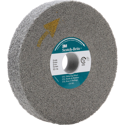 Scotch-Brite EXL Deburring Wheel, 8" x 1", 3" Arbor Pathway Supply LP