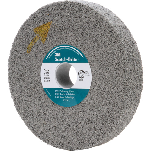 Scotch-Brite EXL Deburring Wheel, 8" x 1", 3" Arbor Pathway Supply LP