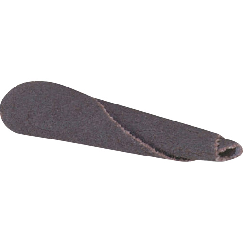 Cartouche de bande abrasive conique ALO, 320 Grain, 3/16" dia., Oxyde d'aluminium, 1" lo, 1/8" Dimension de l'arbre Pathway Supply LP