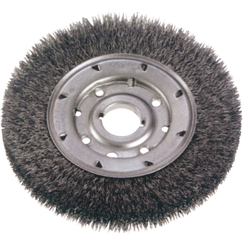 Brosses rotatives &agrave; fils cr&ecirc;p&eacute;s - Face &eacute;troite, 10" dia., Fils 0,014", Arbre 1-1/4" Pathway Supply LP