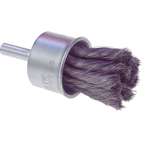 Knot Wire End Brush, 1/2" Dia., 0.0104" Wire Dia., 1/4" Shank Pathway Supply LP